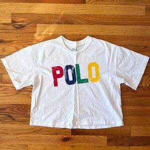 Polo Ralph Lauren cropped boxy graphic tee